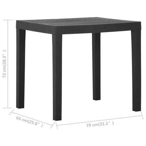 vidaXL Garden Table White 79x65x72 cm Plastic by vidaXL