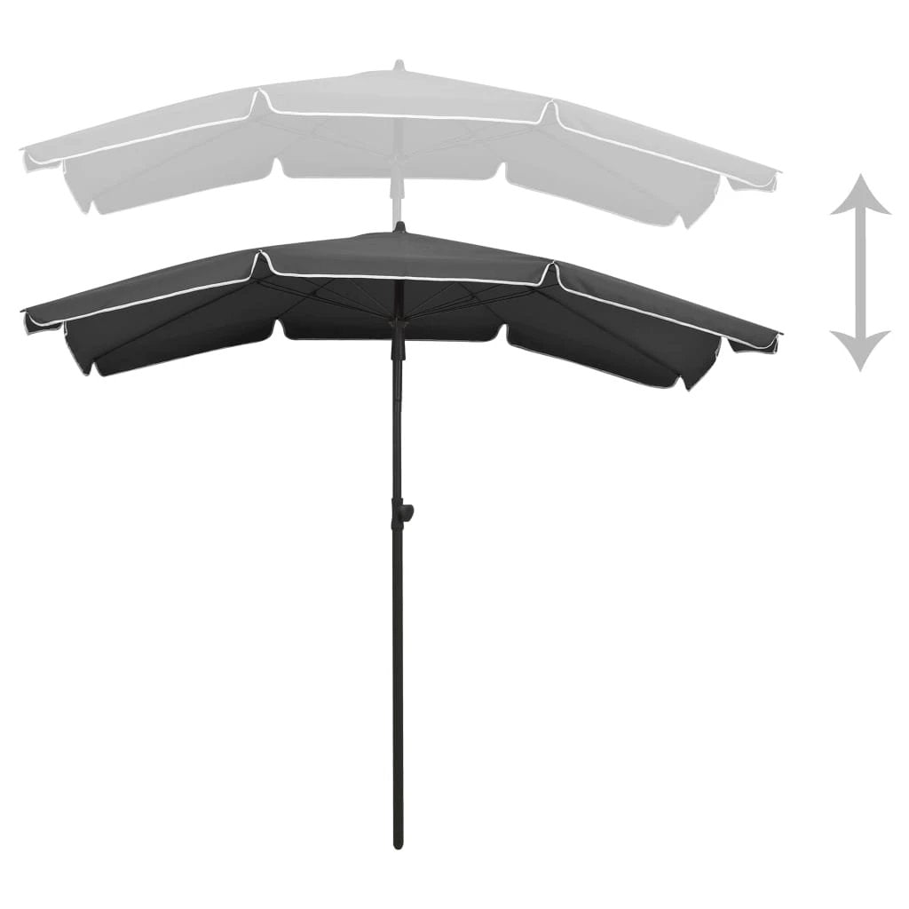 vidaXL vidaXL Garden Parasol with Pole 200x130 cm Sand - Parasol