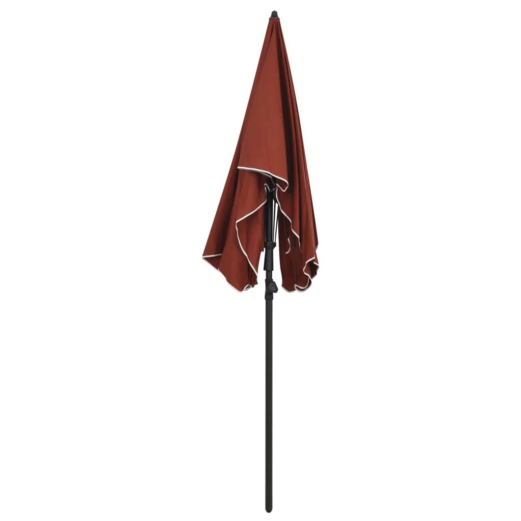 vidaXL Garden Parasol with Pole 200x130 cm Sand by vidaXL