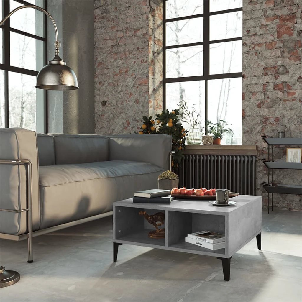 VidaXL Coffee Table 60x60x30 cm Storage Shelf With Modern Design For Living Room by vidaXL