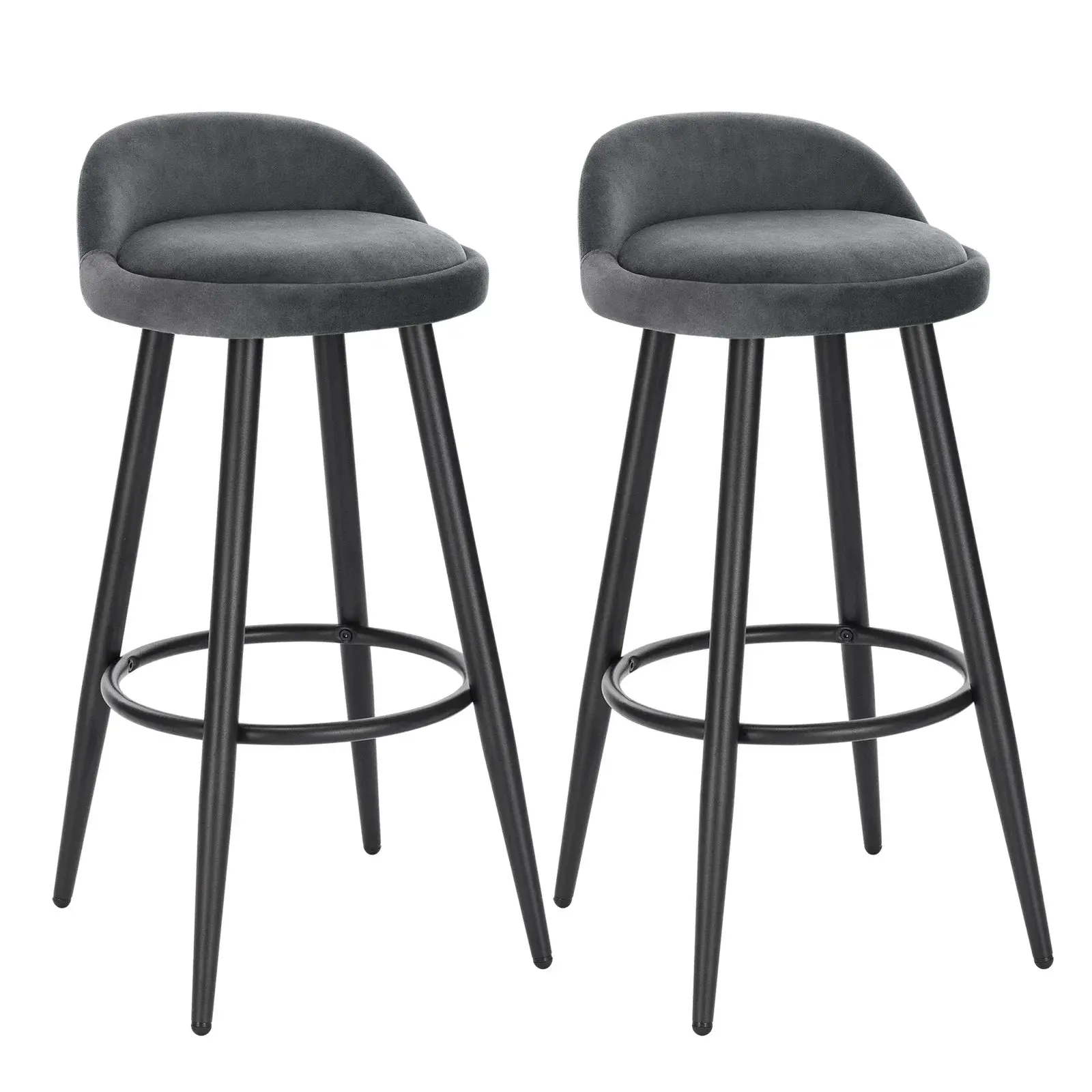 WOLTU Stylish Bar Stool - Adjustable Foot Pads & Comfortable Velvet Seat - Modern Design - Bar Stool