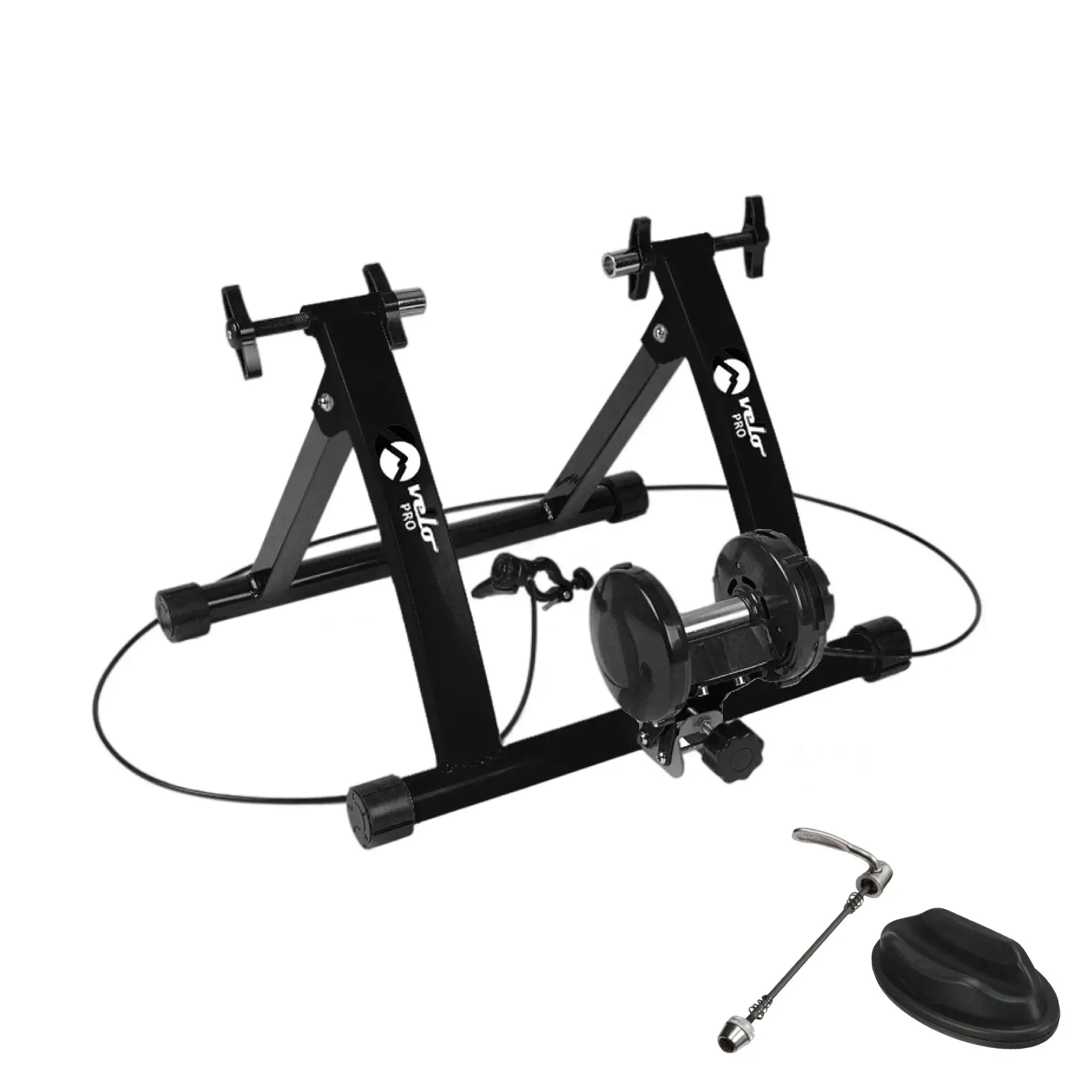 Monster Shop Black Velo Pro Fluid Turbo Trainer with Mat -