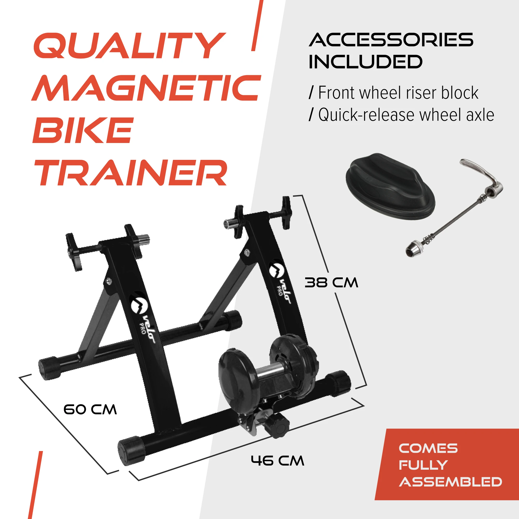 Monster Shop Velo Pro Black Magnetic Turbo Trainer -