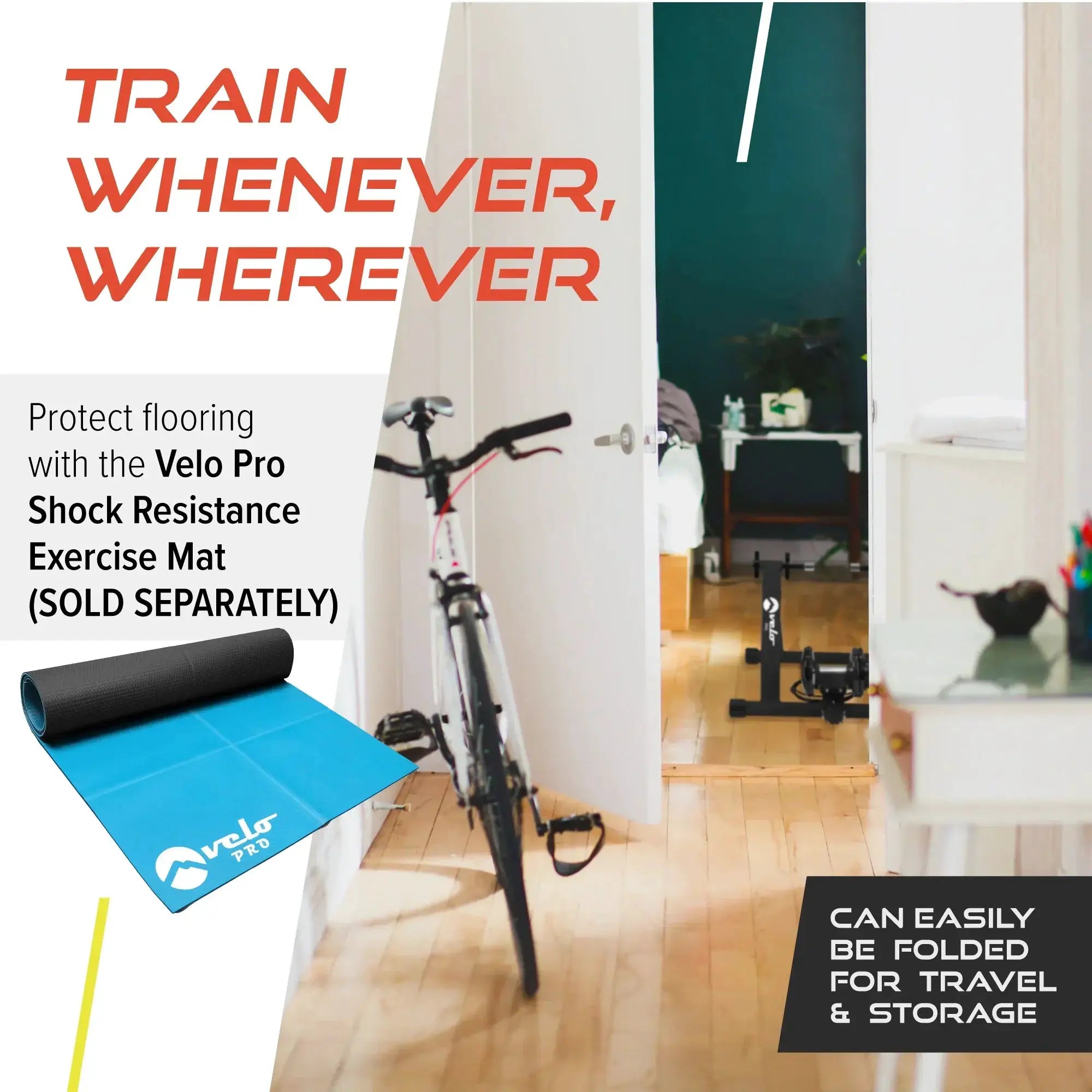 Monster Shop Velo Pro Silver Magnetic Turbo Trainer with Mat -