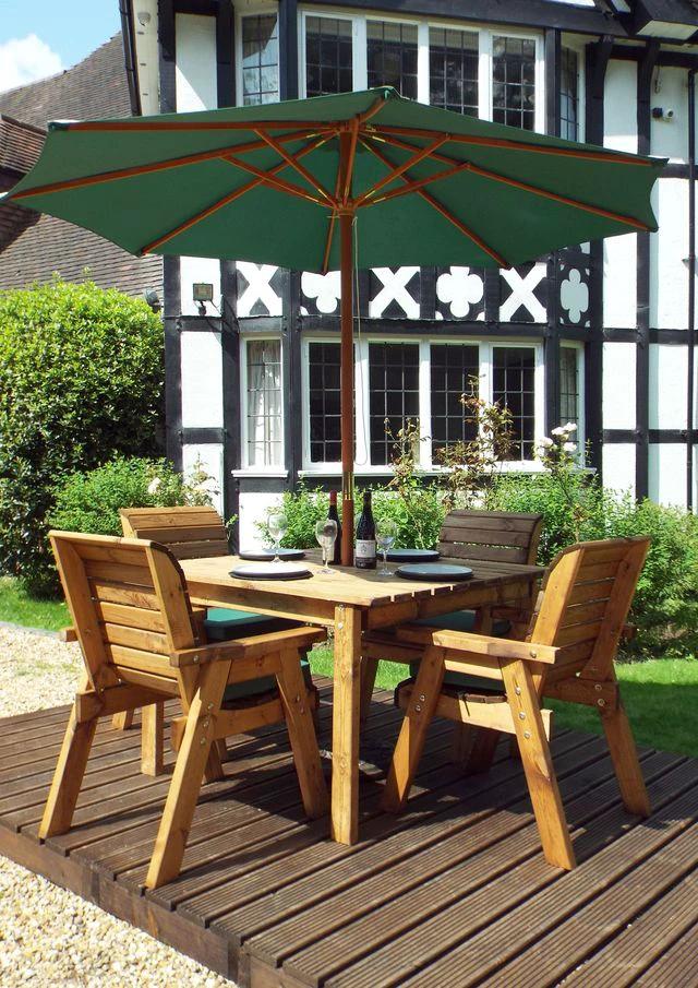 Charles Taylor Trading Four Seater Square Table Set - Garden Table