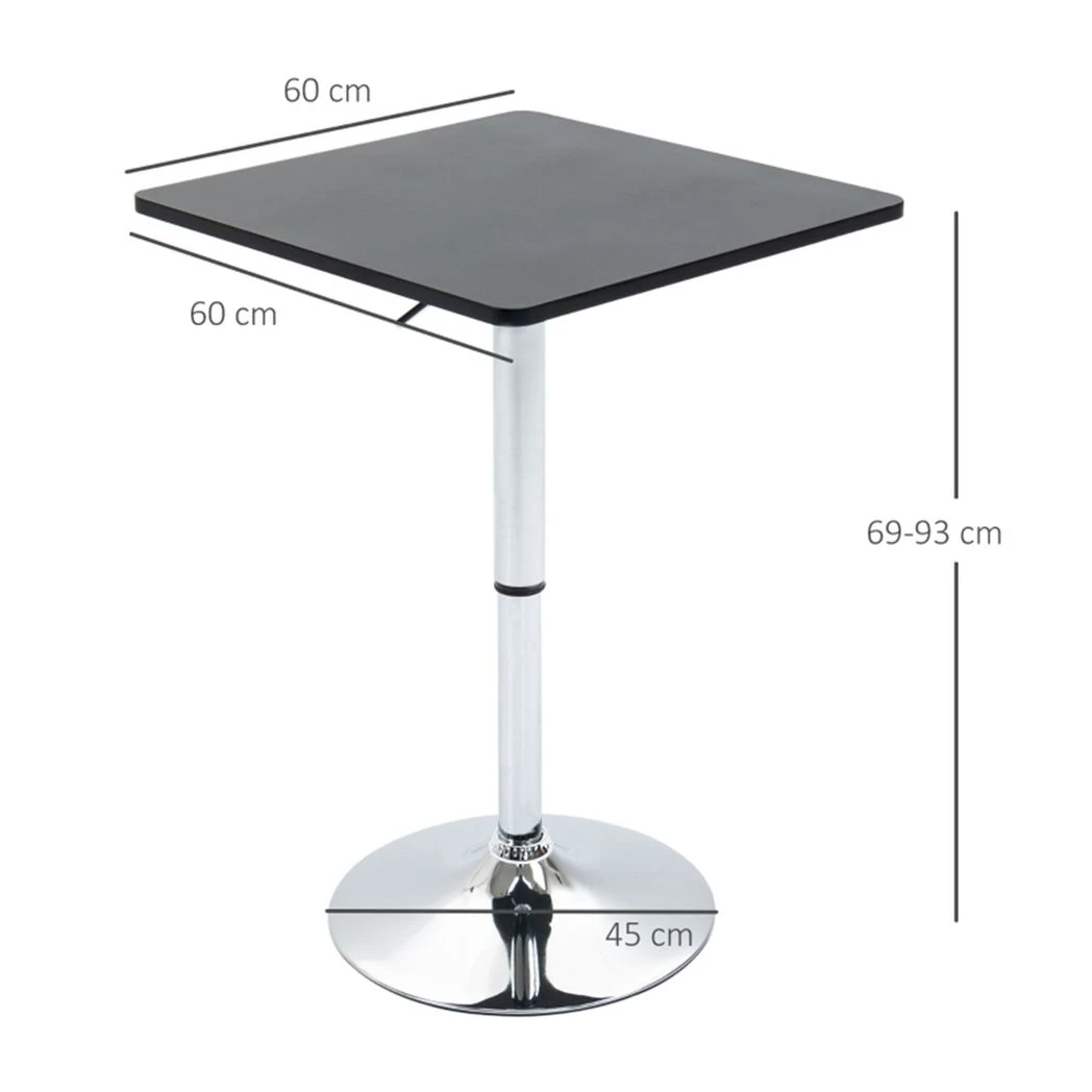 Modern Bar Table 69-93cm Rotating Top Home by N/A