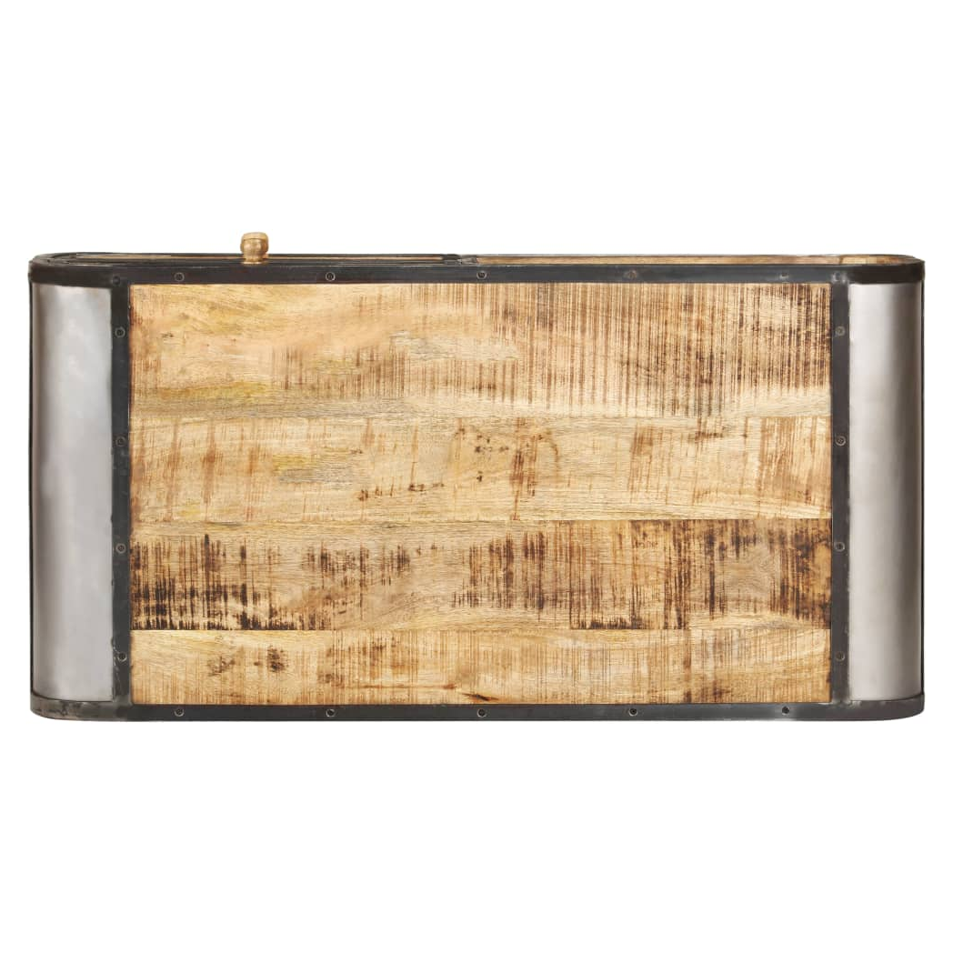 vidaXL VidaXL Coffee Table 100x50x35 Cm Solid Mango Wood Antique Style With Drawers For Living Room - Coffee Table