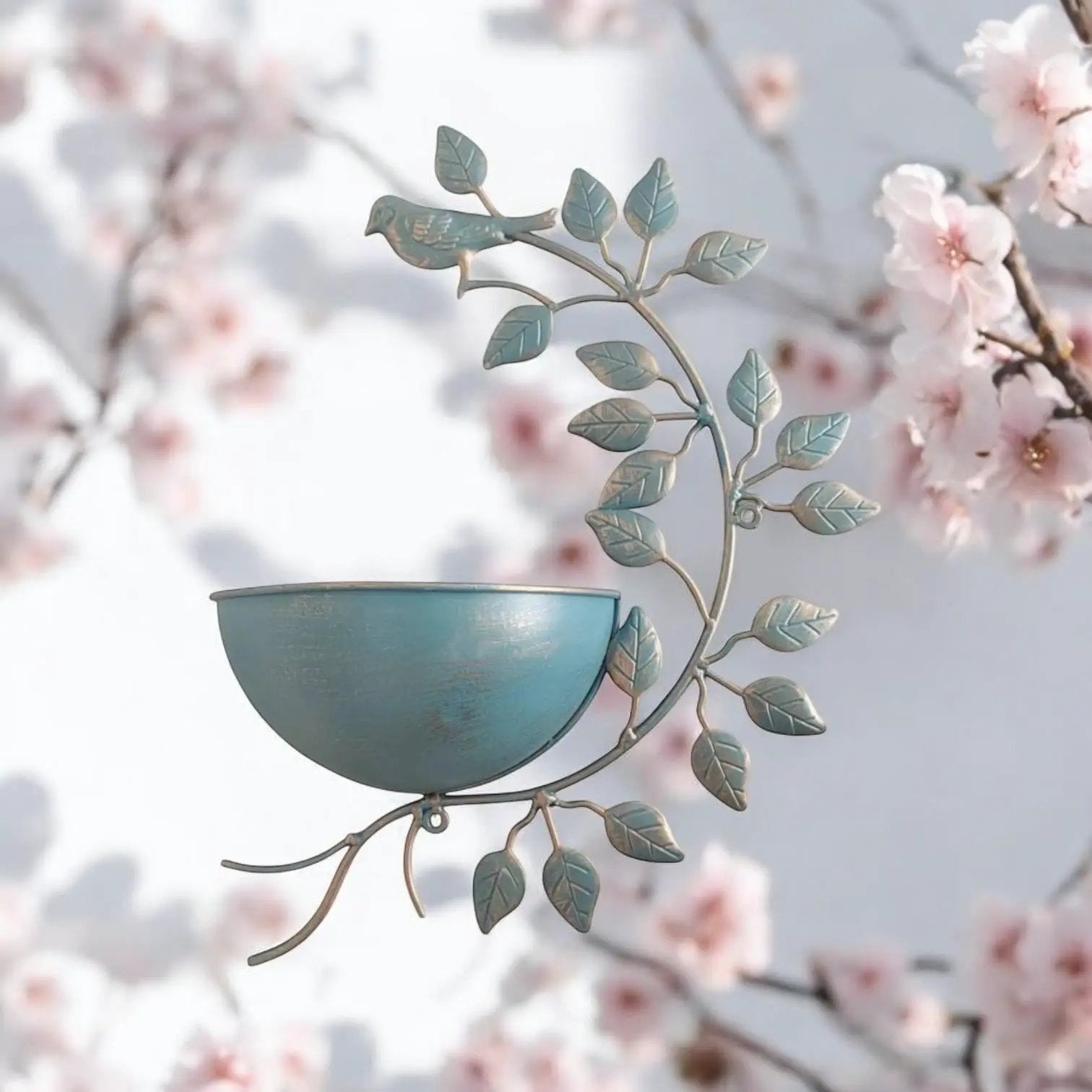MSL 42CM BLUE METAL GARDEN PLANTER - Planters