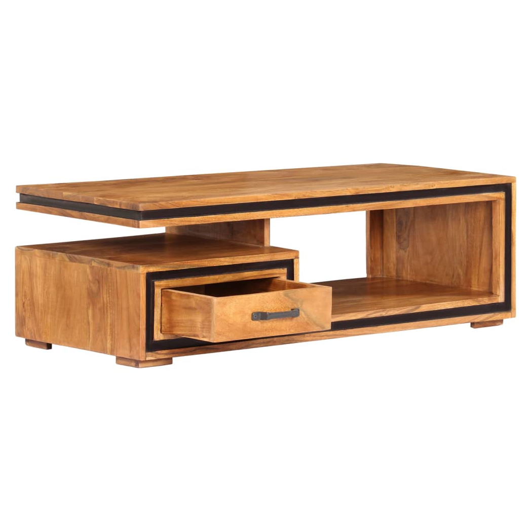VidaXL Coffee Table 100x45x33 cm Solid Acacia Wood Durable Living Room Furniture by vidaXL