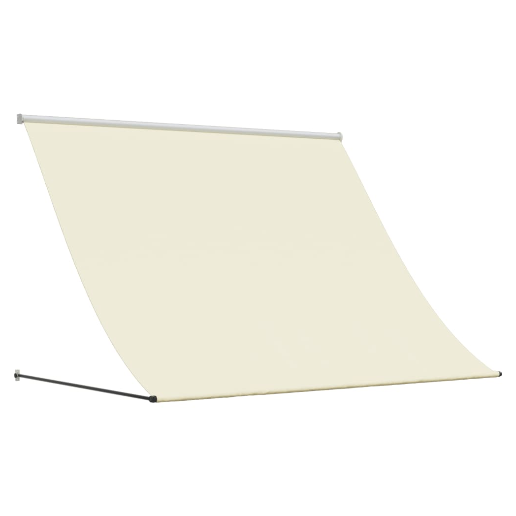 vidaXL Retractable Awning 250x150 cm Cream Fabric and Steel Frame for Outdoor Patio by vidaXL