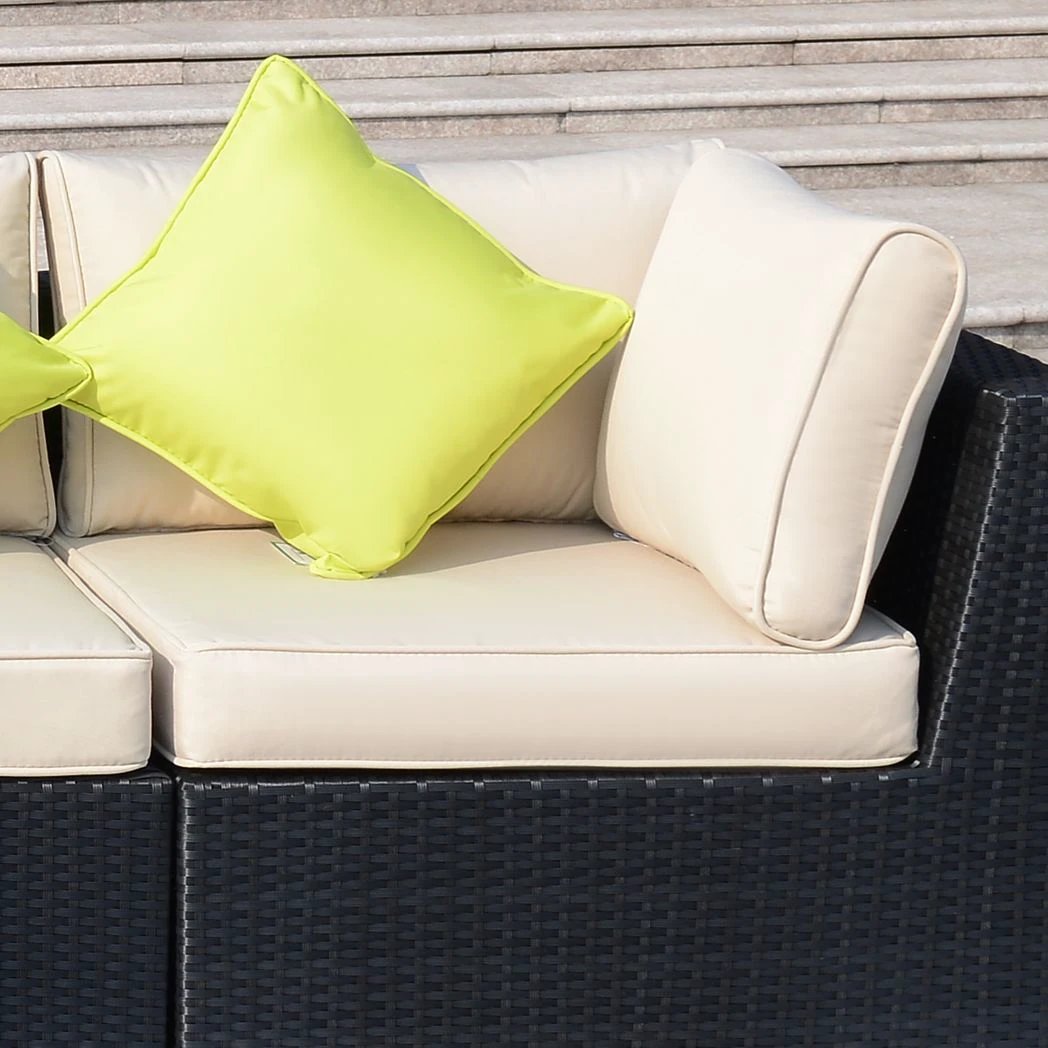 8 Pcs Rattan Sofa Set W/Cushions by Outsunny