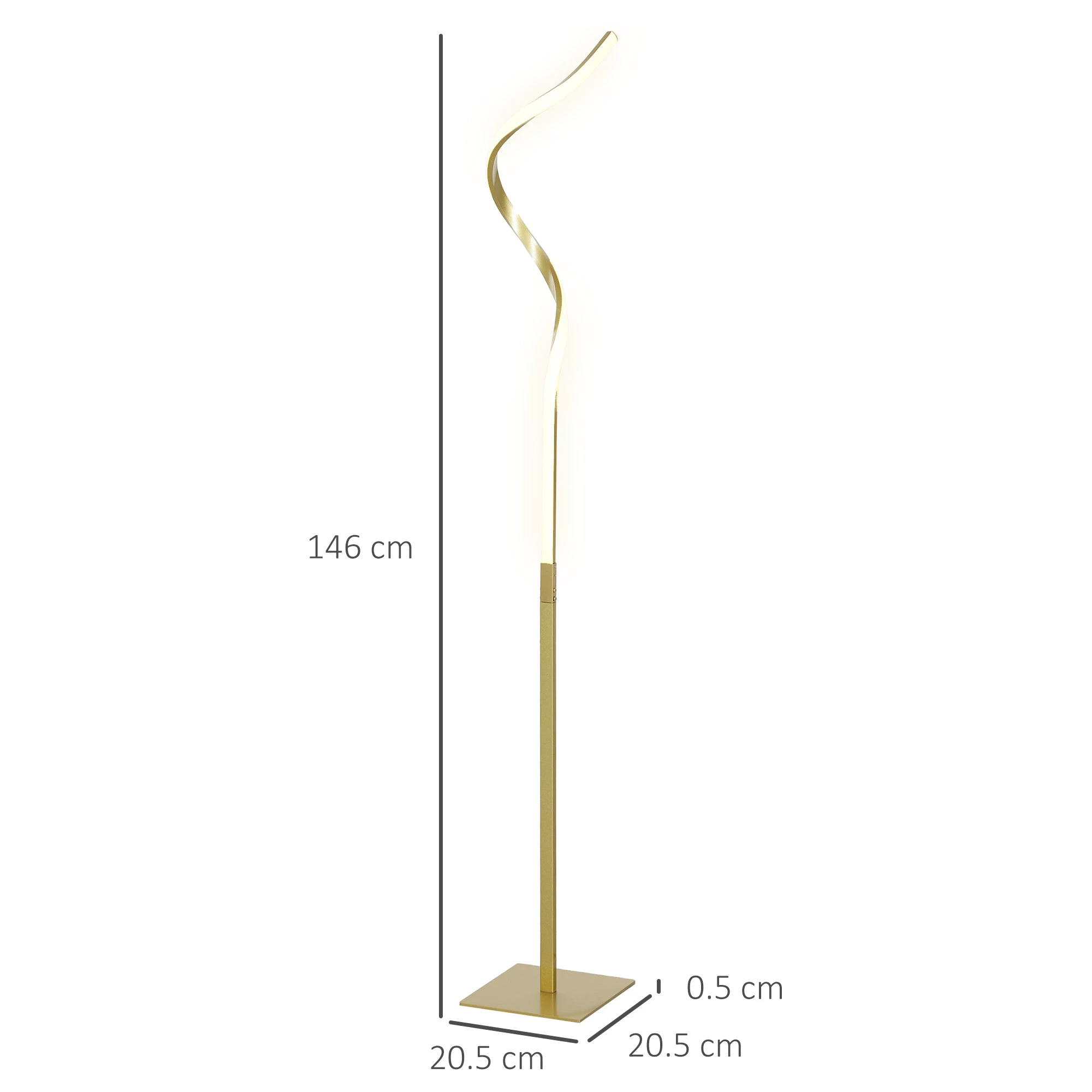 HOMCOM LED Floor Lamp 3 Adjustable Brightness for Living Room - Lamp