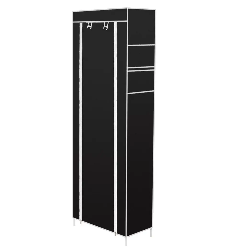 N/A Room-saving 10-Layers 9 Lattices Non-woven Fabric Shoe Rack Black - Wine Rack