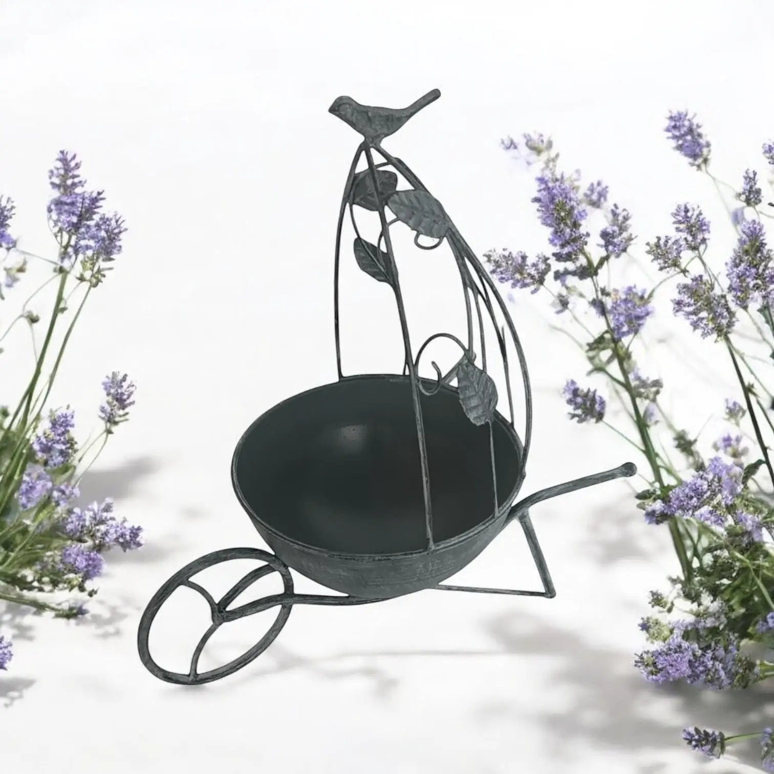 MSL 36CM GREY METAL GARDEN PLANTER - Planters