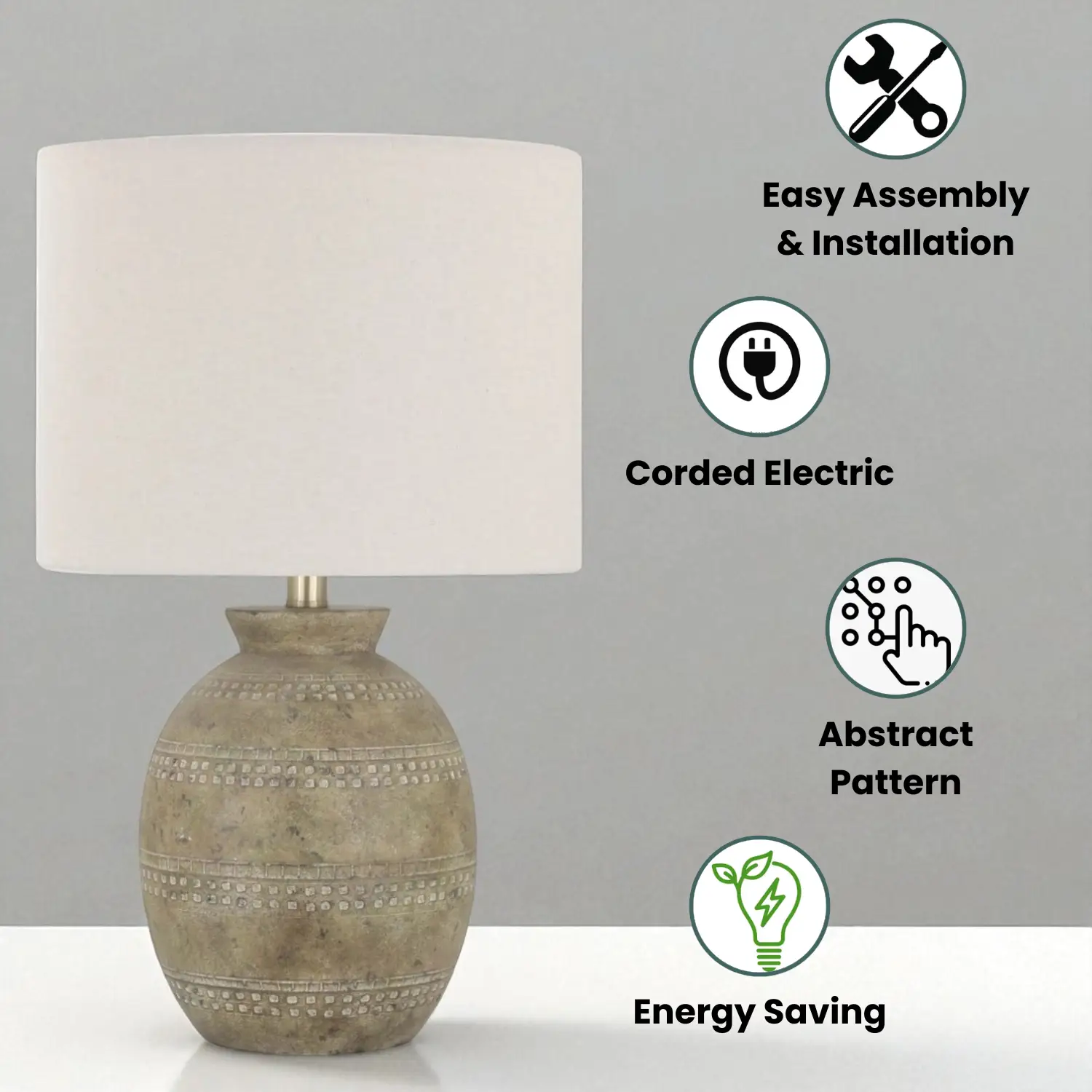 MSL 55CM CERAMIC TABLE LAMP - Lamp