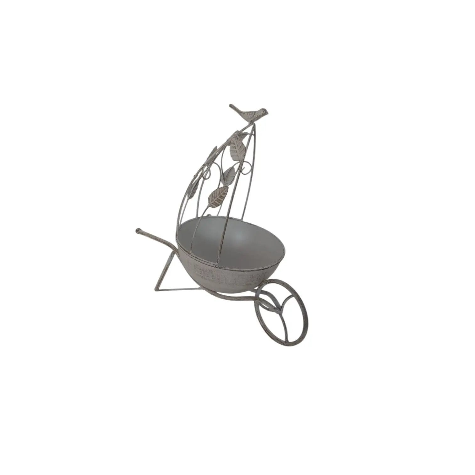 MSL 36CM CREAM METAL GARDEN PLANTER - Planters