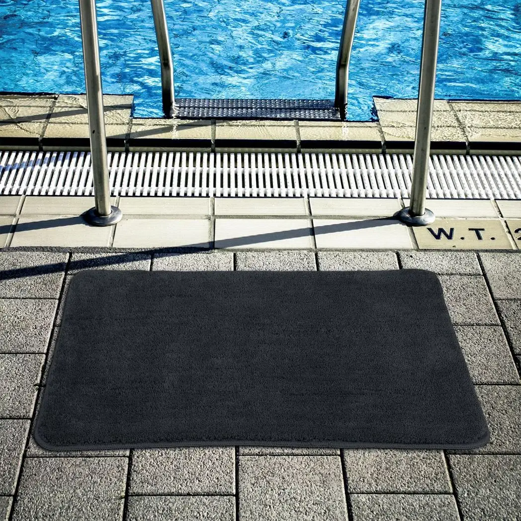 Vinsani VINSANI BATH MAT 50X80cm D.GREY 1010160 - Rug