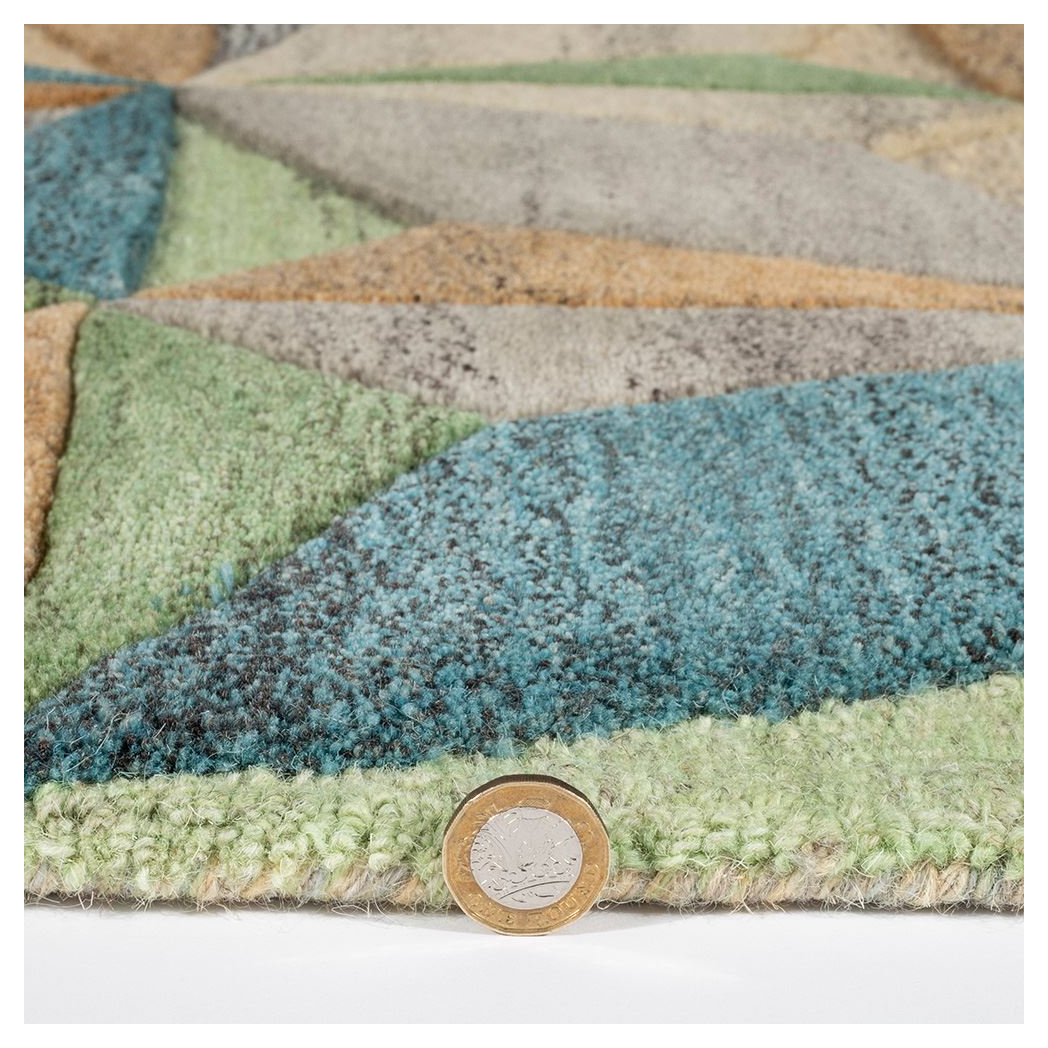 Esselle Home Lilianna Embossed Geo Wool 120x170cm Rug - Rug