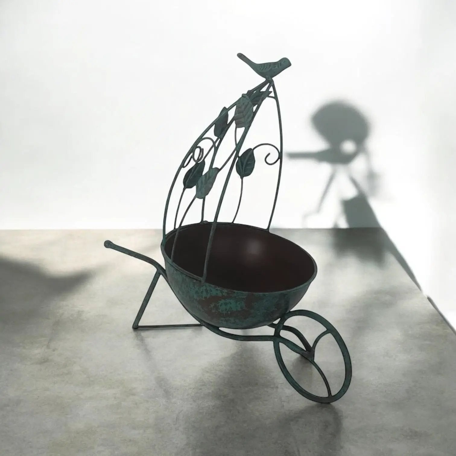 MSL 36CM GREEN METAL GARDEN PLANTER - Planters