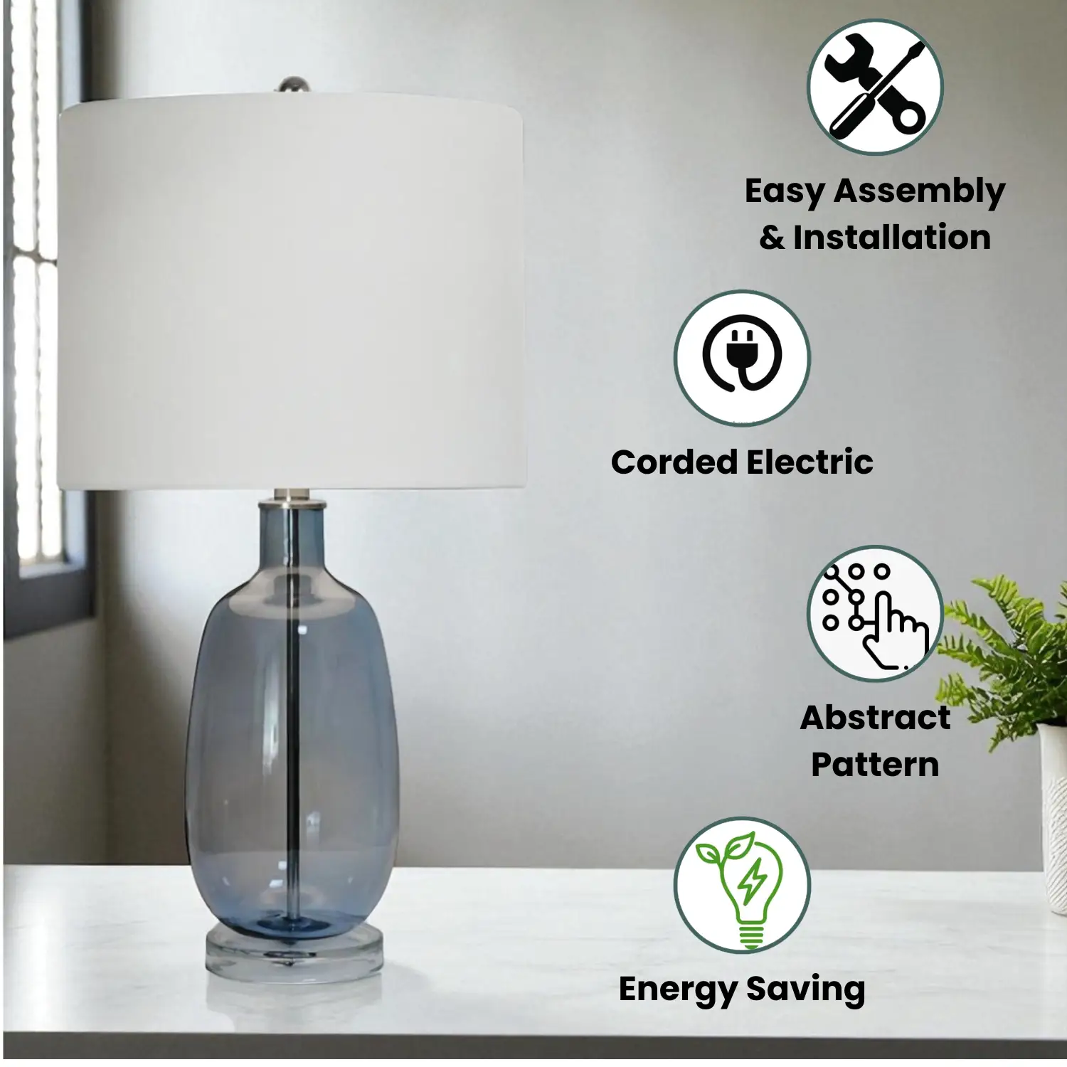 MSL 62CM CERAMIC TABLE LAMP - Lamp