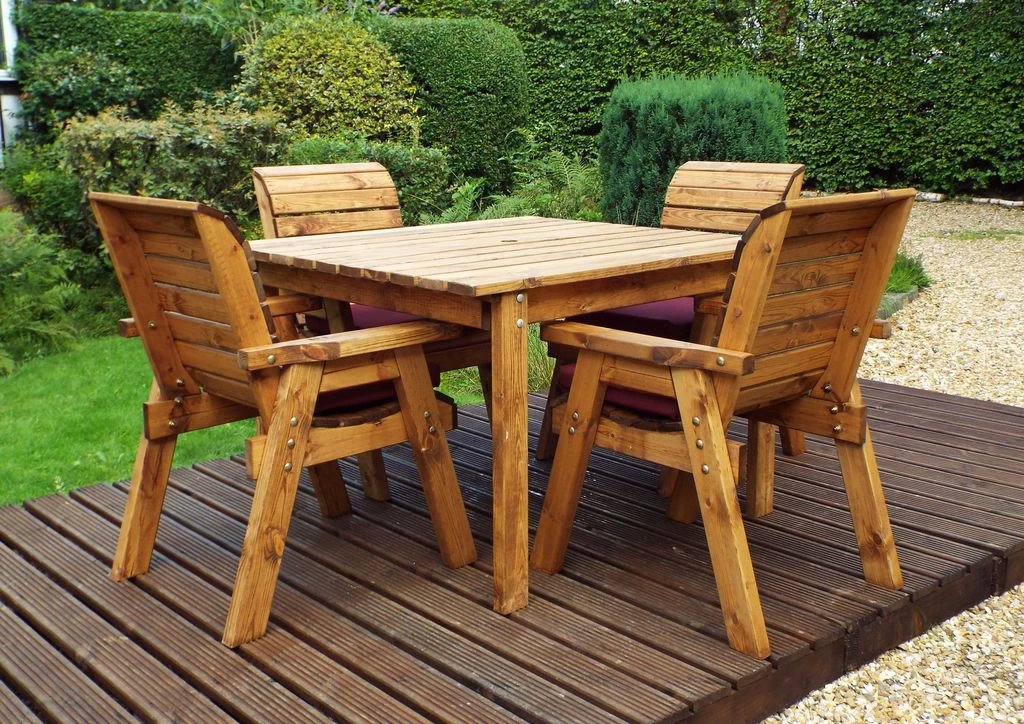 Charles Taylor Trading Four Seater Square Table Set - Garden Table