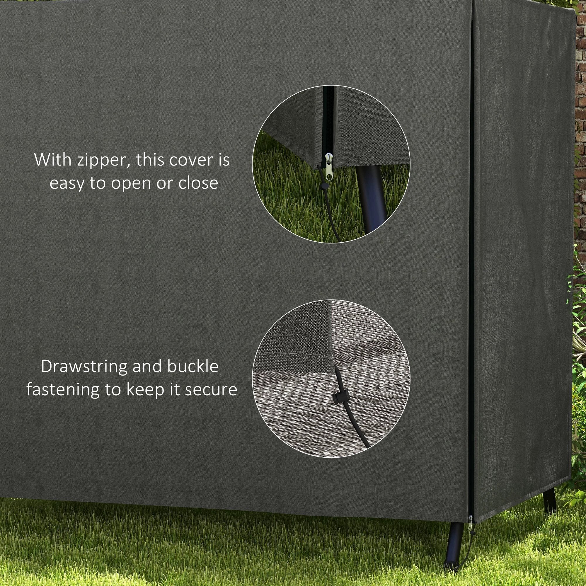 Outsunny Outsunny Patio Umbrella Parasol Sun Shade Garden Aluminium Black 2.7M - Parasol