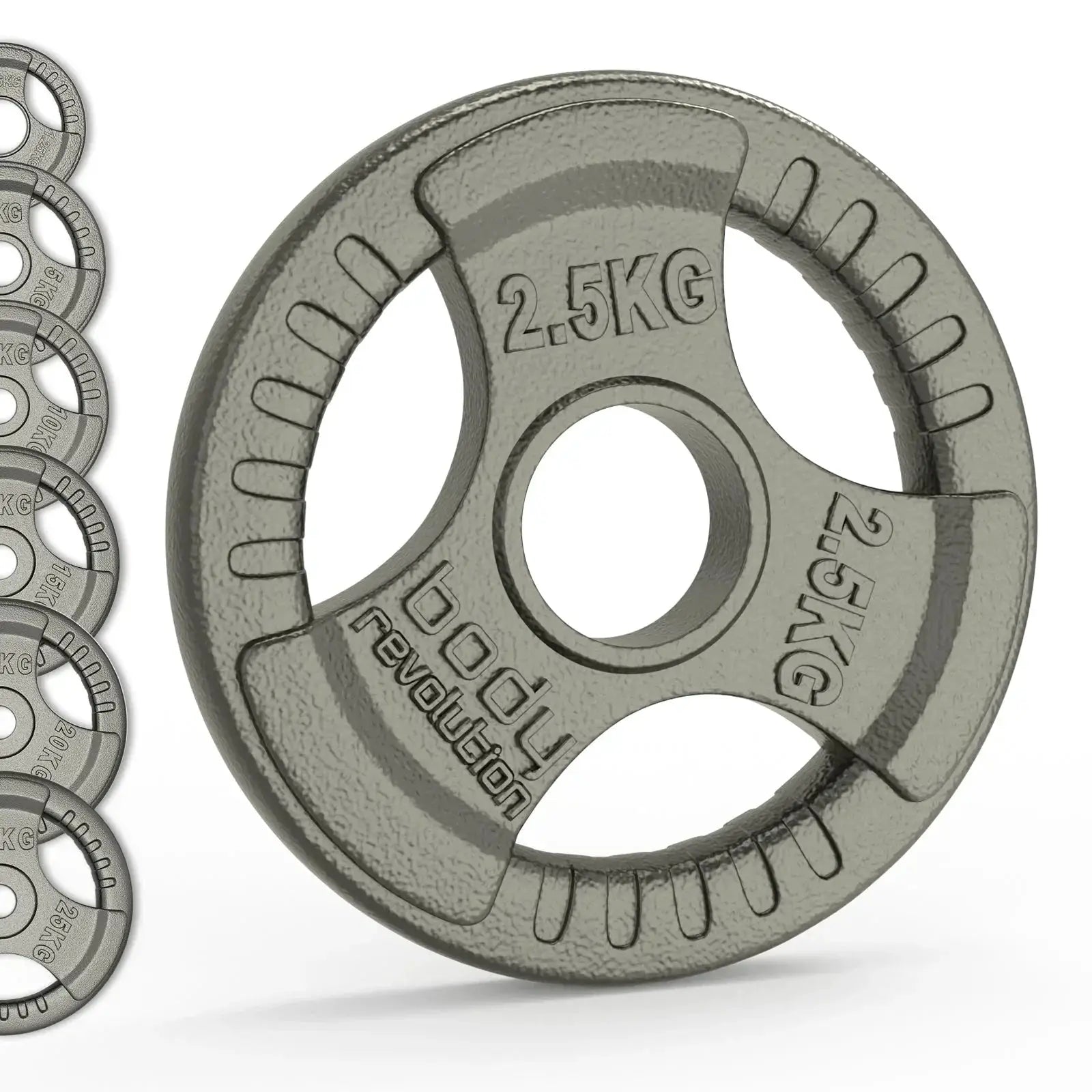 Monster Shop Olympic Tri Grip Cast Iron Weight Plates - Pairs & Sets -