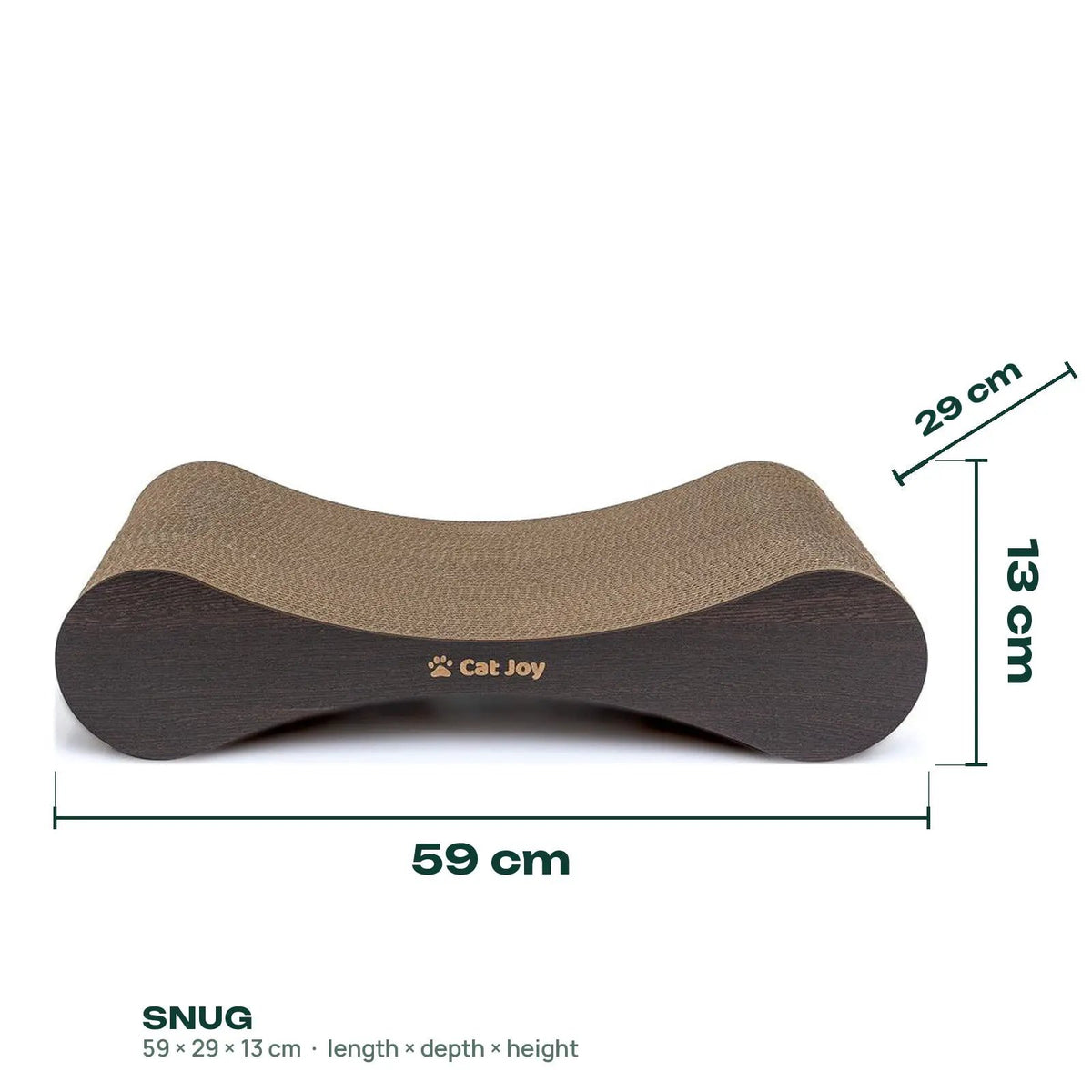 Snug — Compact Cardboard Cat Scratcher for Kittens, 59 cm - Cat Scratchers & Scratching Posts from CAT JOY