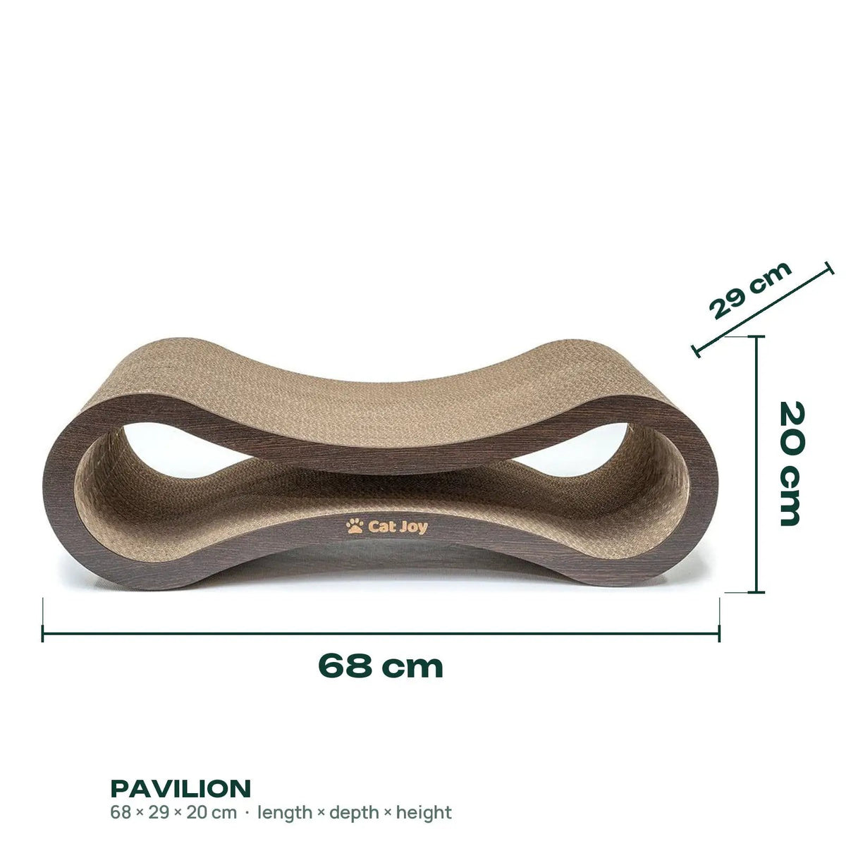 Pavilion — Compact Cardboard Cat Scratcher Tunnel, 68 cm - Cat Scratchers & Scratching Posts from CAT JOY