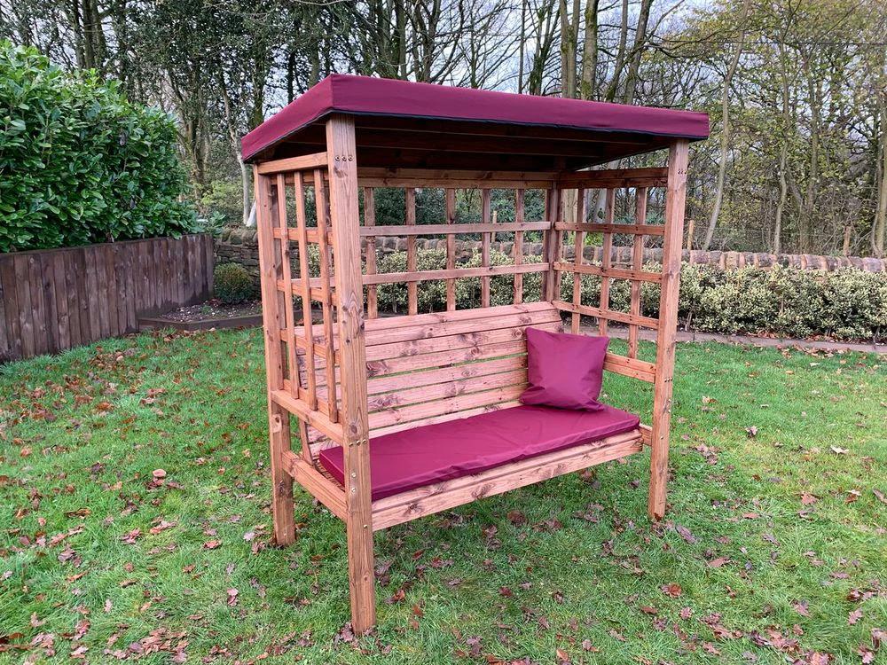 Charles Taylor Trading Bramham Three Seat Garden Arbour Green - Uncategorized Garden Chairs