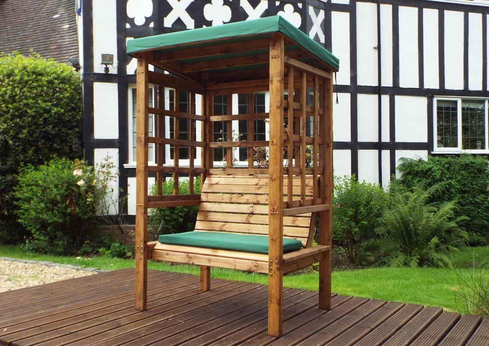 Charles Taylor Trading Bramham Two Seat Garden Arbour Green - Uncategorized Garden Chairs