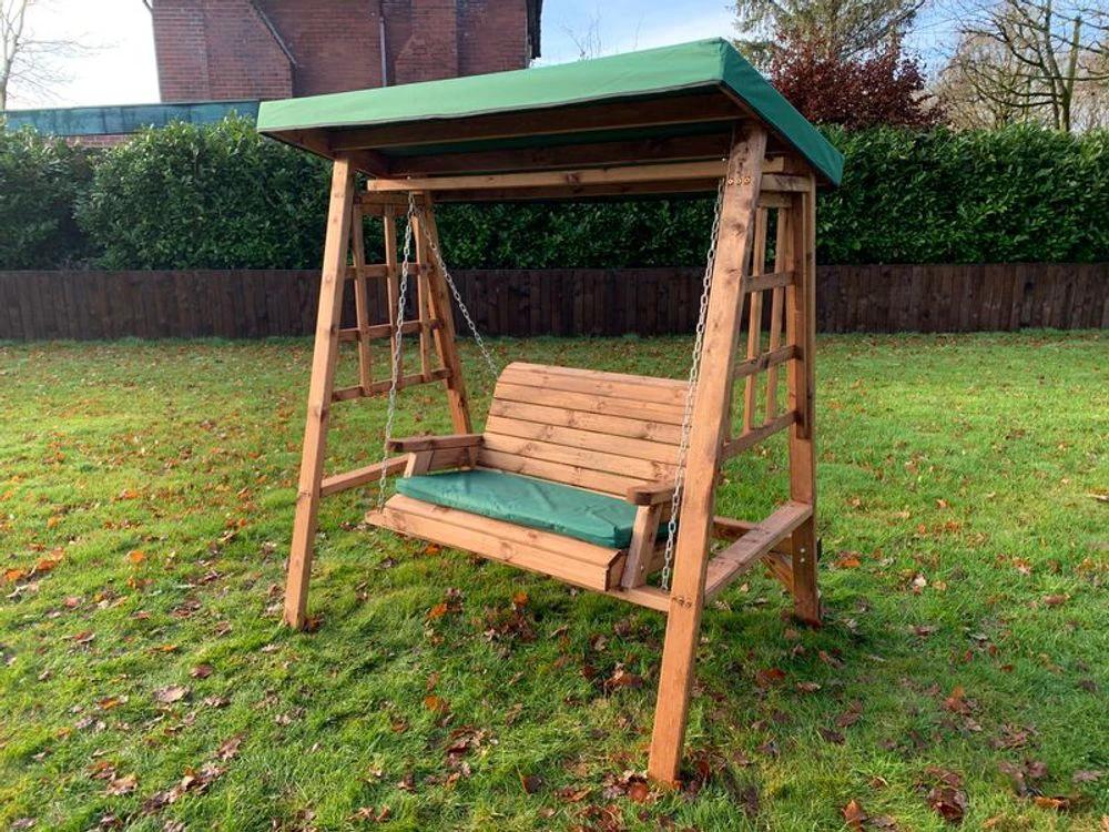Dorset Two Seater Garden Swing Green by Charles Taylor Trading