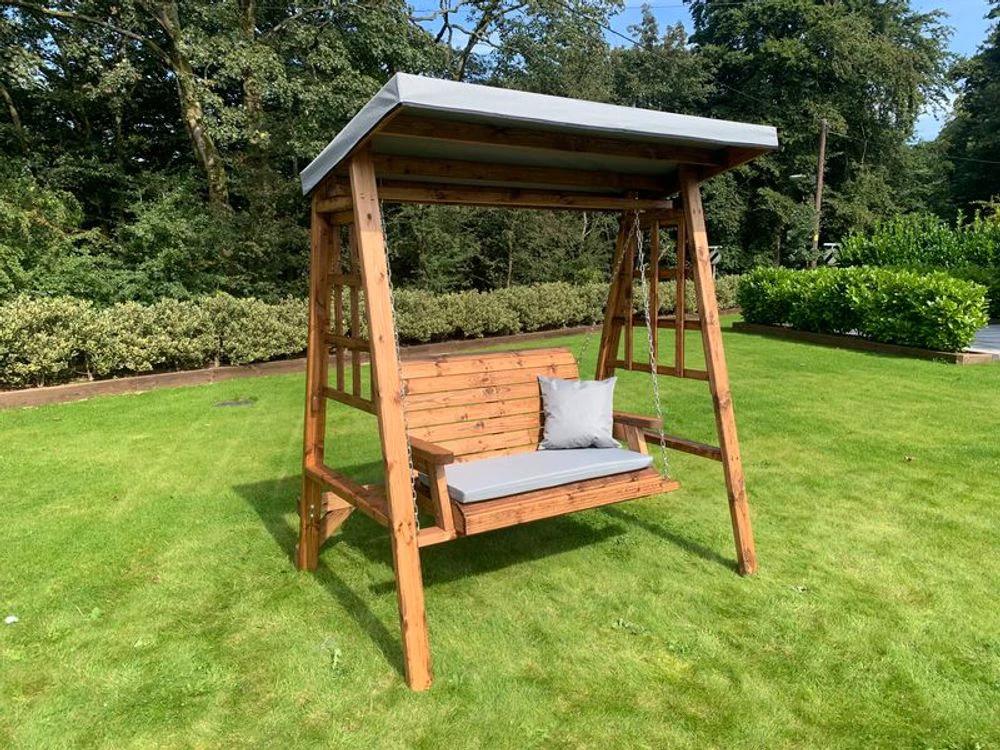 Charles Taylor Trading Dorset Two Seater Garden Swing Green - Uncategorized Garden Chairs