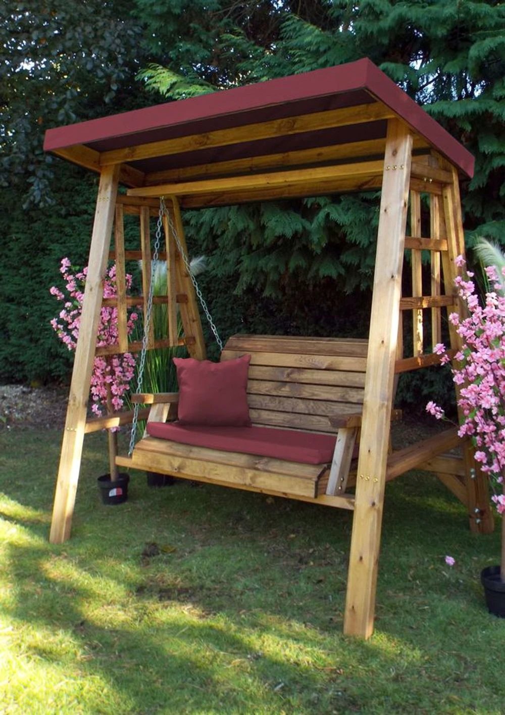 Charles Taylor Trading Dorset Two Seater Garden Swing Green - Uncategorized Garden Chairs