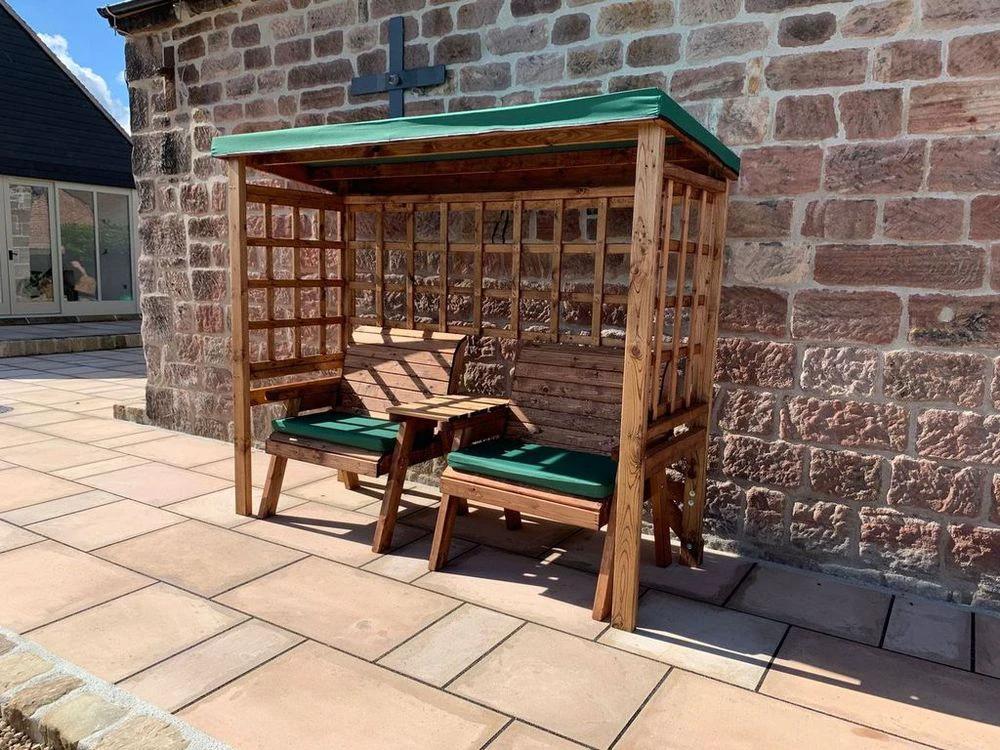 Charles Taylor Trading Grand Henley Twin Seat Arbour Green - Uncategorized Garden Chairs