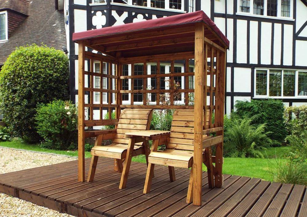 Henley Twin Seat Garden Arbour Green by Charles Taylor Trading
