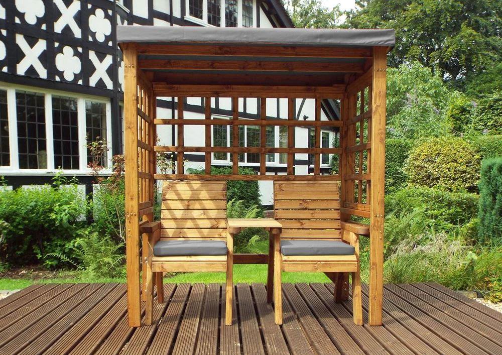 Henley Twin Seat Garden Arbour Green by Charles Taylor Trading