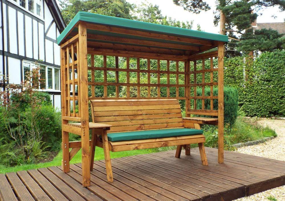 Charles Taylor Trading Wentworth Three Seater Garden Abour Green - Uncategorized Garden Chairs