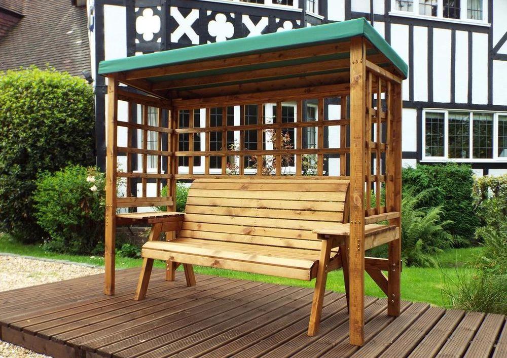 Wentworth Three Seater Garden Abour Green by Charles Taylor Trading