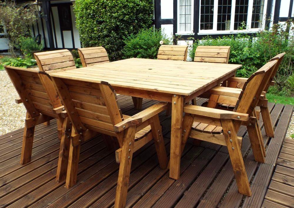 Charles Taylor Trading Eight Seater Garden Table Set - Uncategorized Garden Set