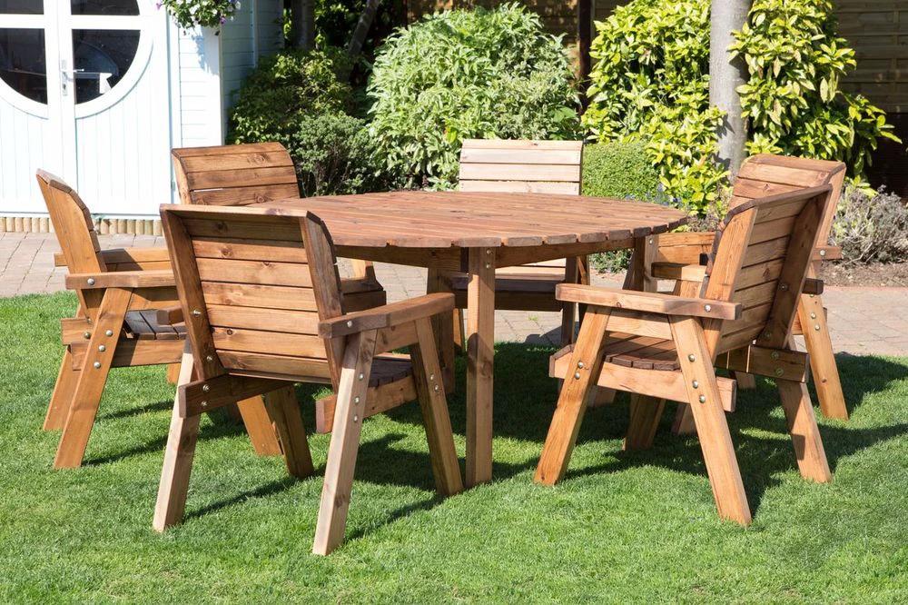 Six Seater Circular Table Garden Set by Charles Taylor Trading