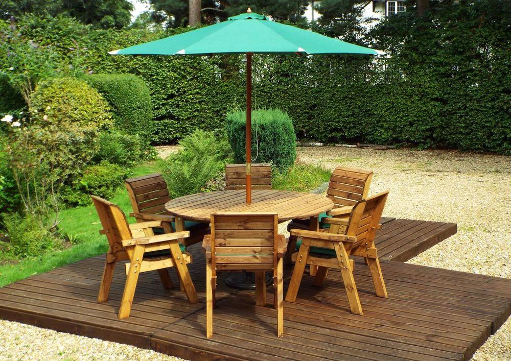 Six Seater Circular Table Garden Set by Charles Taylor Trading