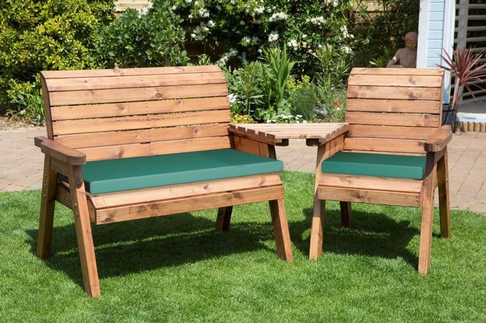 Three Seat Companion Garden Set Angled by Charles Taylor Trading