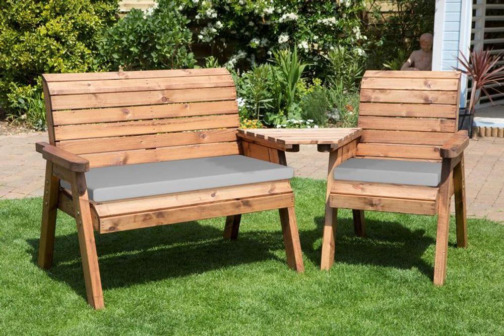 Three Seat Companion Garden Set Angled by Charles Taylor Trading