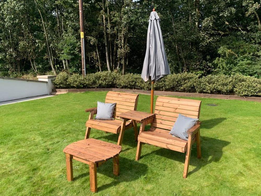 Grand Twin Straight Set With Coffee Table - FSC Wood by Charles Taylor Trading