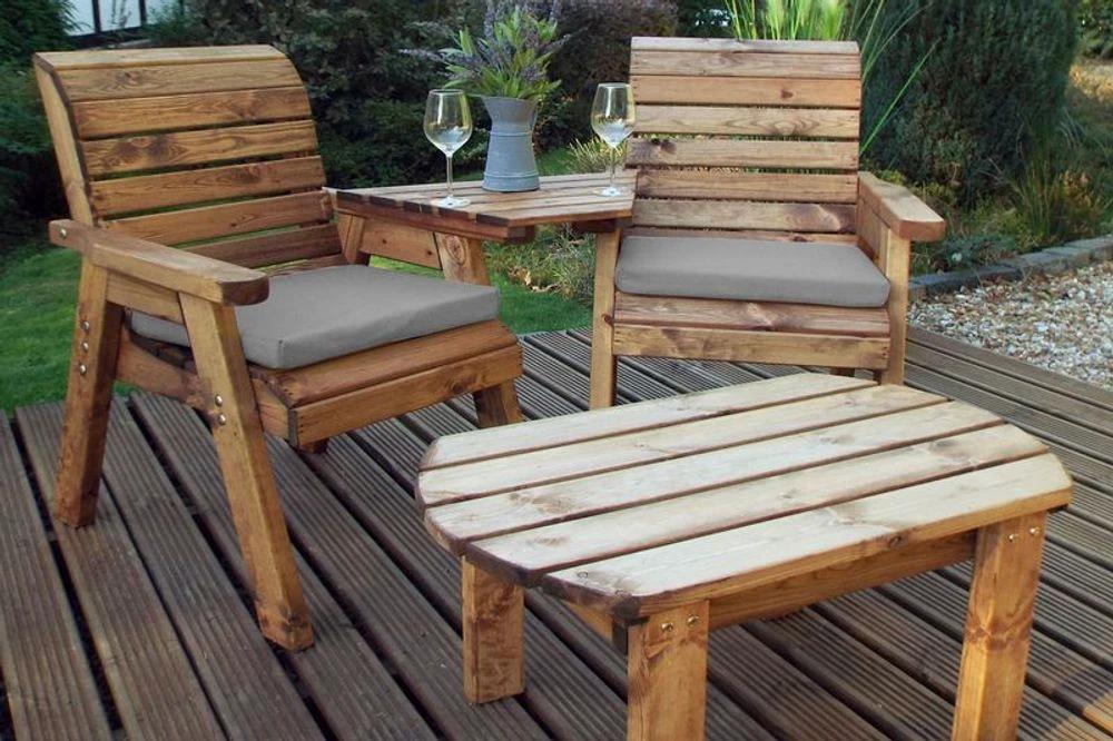 Twin Companion Dining Garden Set Angled by Charles Taylor Trading