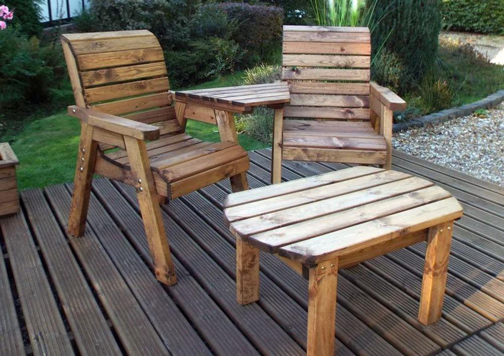 Twin Companion Dining Garden Set Angled by Charles Taylor Trading