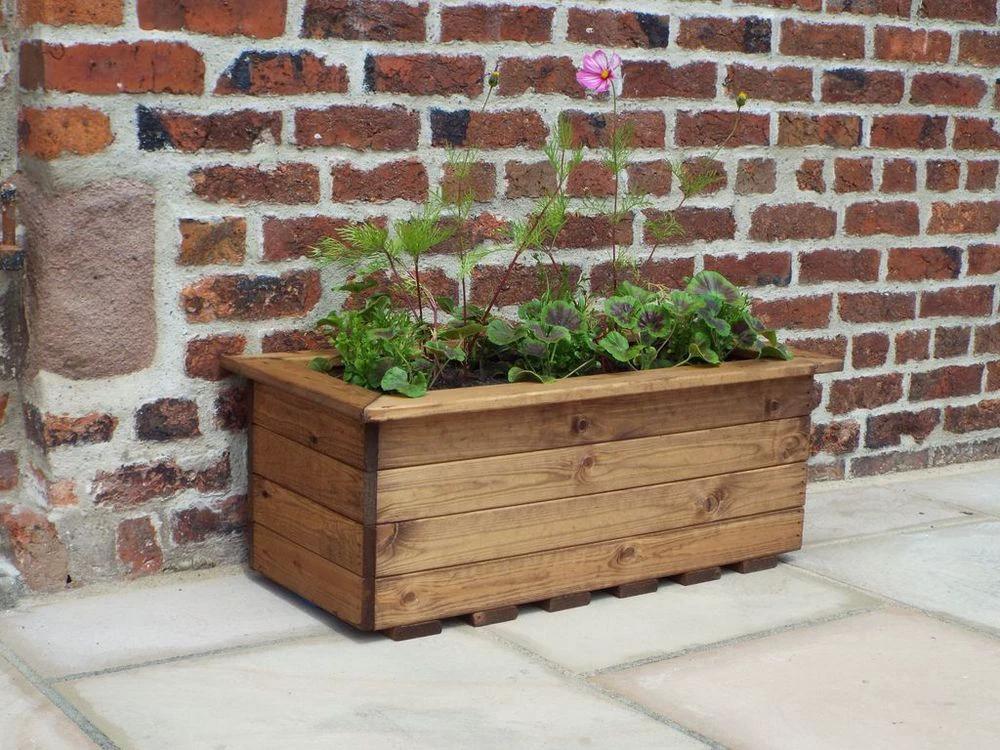 Charles Taylor Trading Wooden Trough Garden Set - Uncategorized Garden Storage