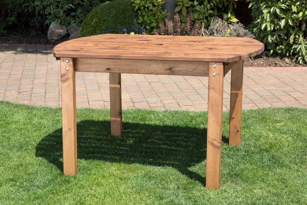 Small Rectangular Garden Table With Parasol Hole by Charles Taylor Trading