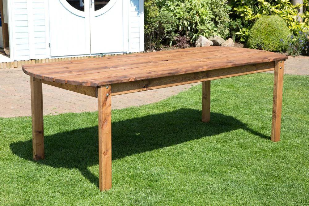 Small Rectangular Garden Table With Parasol Hole by Charles Taylor Trading
